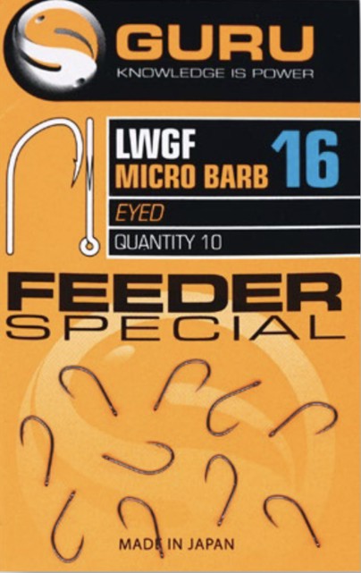 Guru Size 16 LWG Feeder Special Eyed Barbed Hook