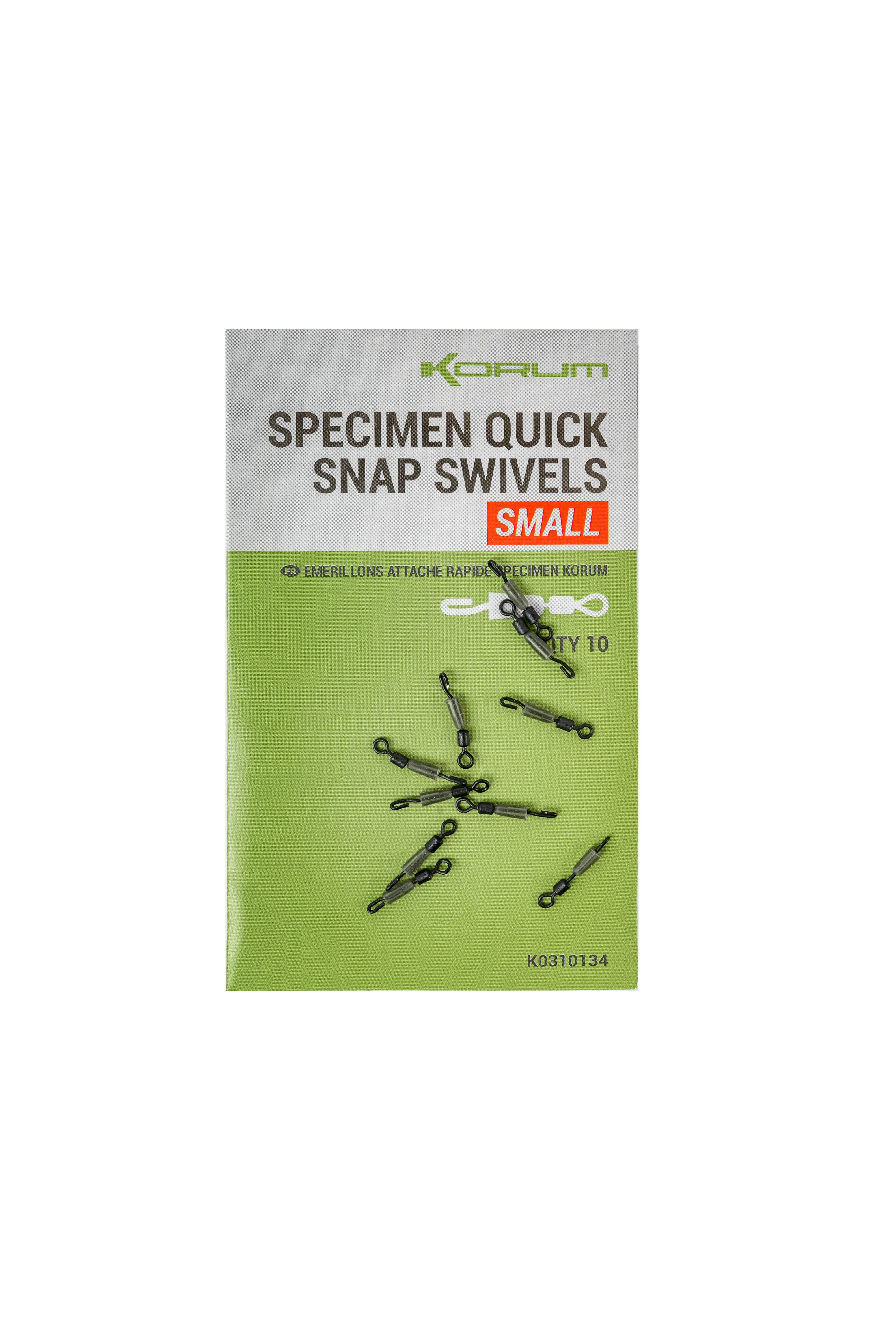 Korum Specimen Quick Snap Swivels Small