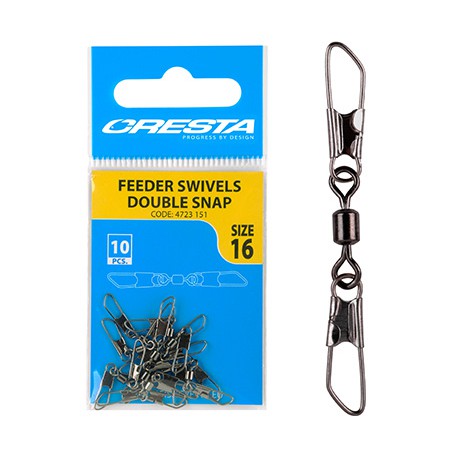 Cresta Size 16 Feeder Swivel Double Snap