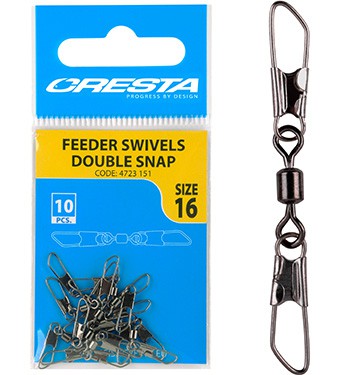 Cresta Size 16 Feeder Swivel Double Snap