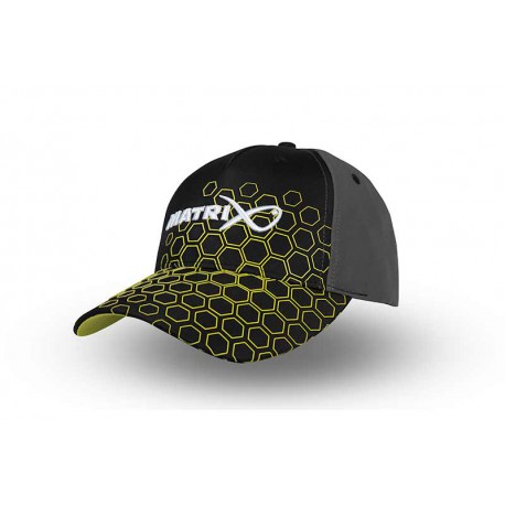 Matrix Hex Print Cap – Black