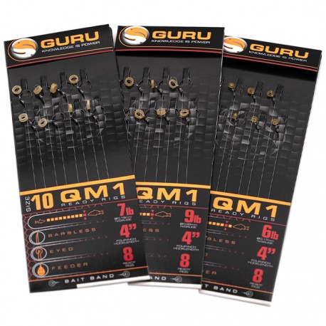 Guru Size 14 QM1 Bait Band Ready Rigs 4''