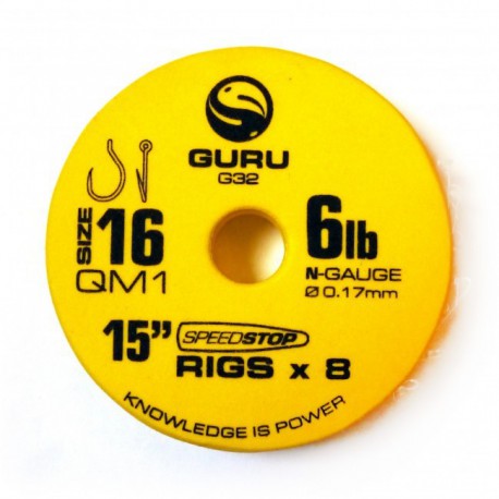 Guru Size 10 Ready Rigs with Speedstop 15'' QM1