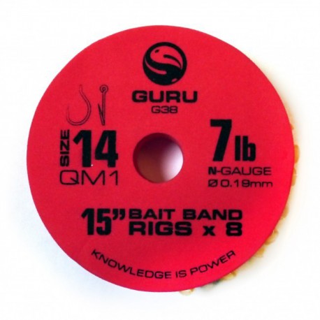 Guru Size 12 Ready Rigs Bait Bands 15'' QM1