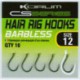 Korum Size 14 CS Series Hair Rig Barbless Haak